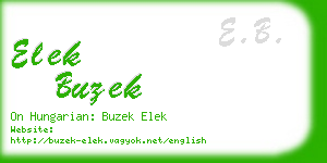 elek buzek business card